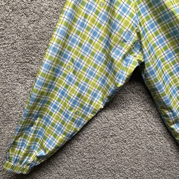 Vintage ENYCE Windbreaker Hoodie Mens XL Plaid Stripe Y2K 90s Full Zip Snap RARE - Picture 8 of 16